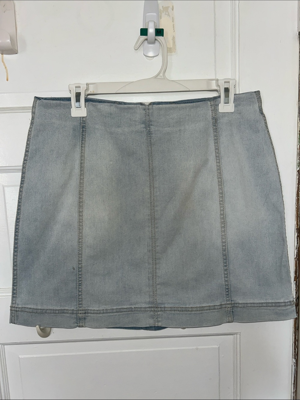 Light Wash Denim Mini Skirt - Casual Women's Skirt